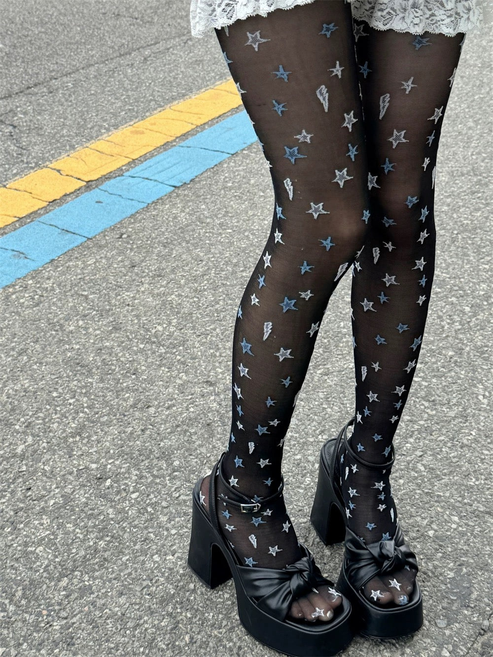 Estelle Sheer Tights - Black