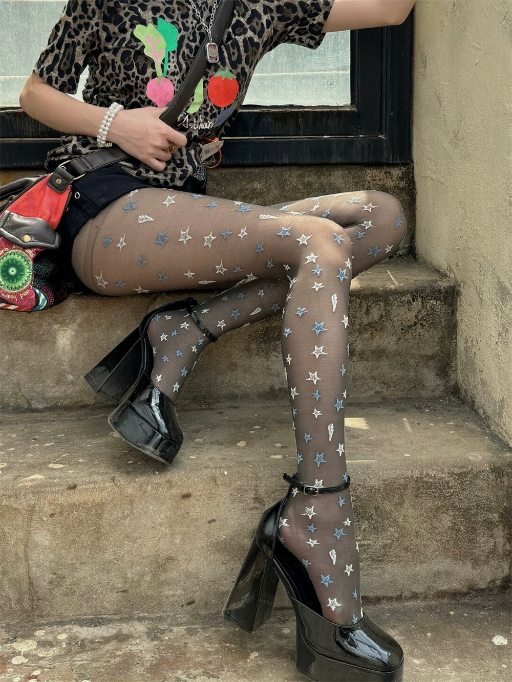 Estelle Sheer Tights - Black
