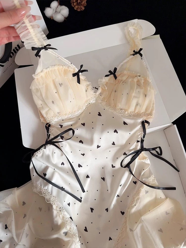 Naomi Sweetheart Nightie - Cream