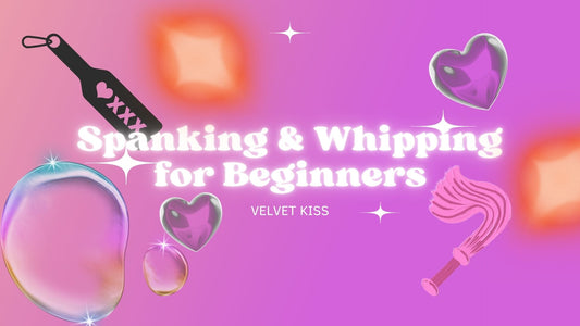 Colorful bright pink blog post background image saying: Spanking & Whipping for Beginners