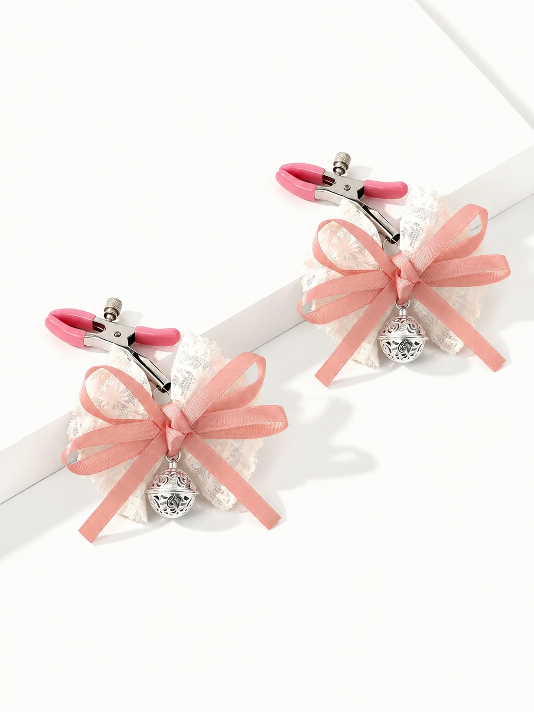 Rosalie Lace Nipple Clamps - Pink