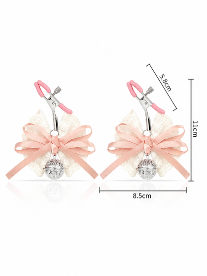 Rosalie Lace Nipple Clamps - Pink