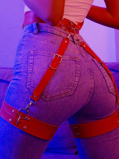 Lexi Leg Harness - Red