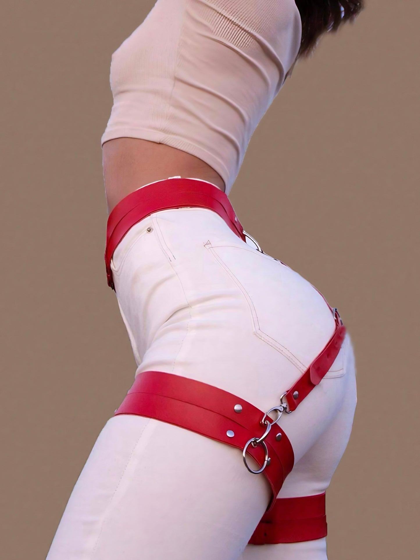 Lexi Leg Harness - Red