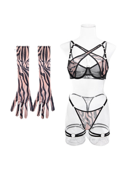 Leona Lingerie Set - Zebra