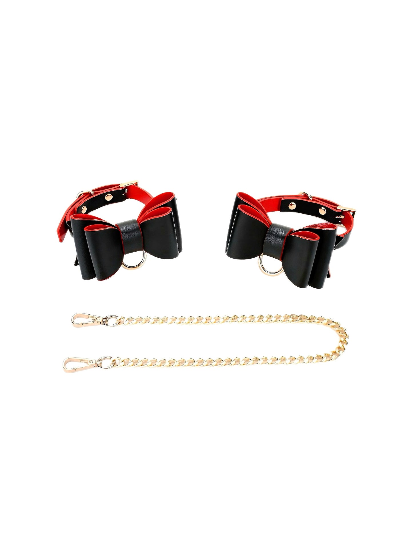 Remi Black/Red Ankle Cuffs