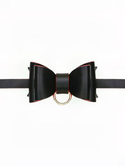 Remi Black/Red Bow Collar