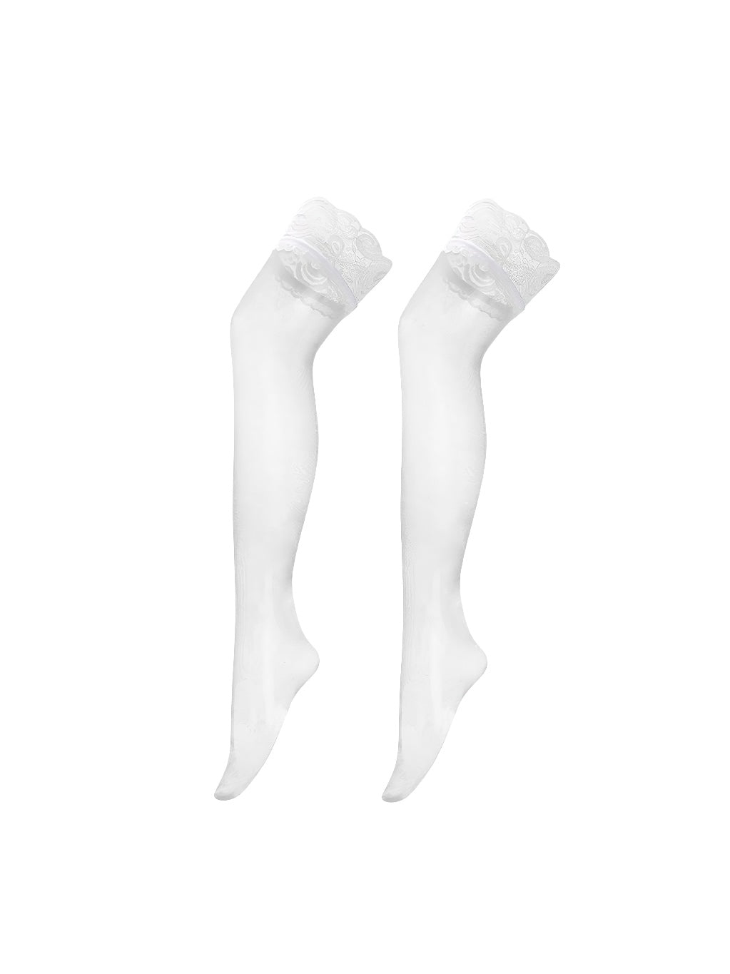 Eva Thigh High Stockings - White