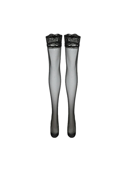 Eva Thigh High Stockings - Black