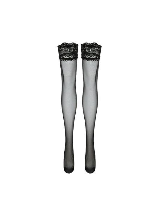 Eva Thigh High Stockings - Black