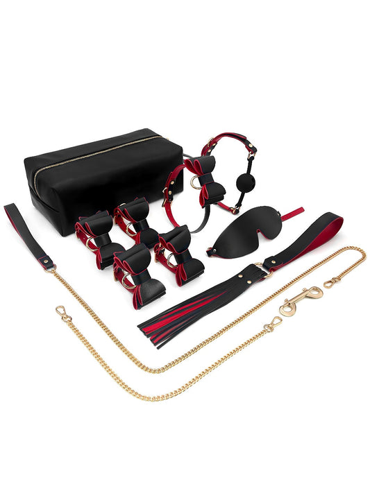 Remi Black/Red Bondage Set