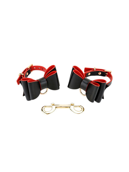 Remi Black/Red Wrist Cuffs