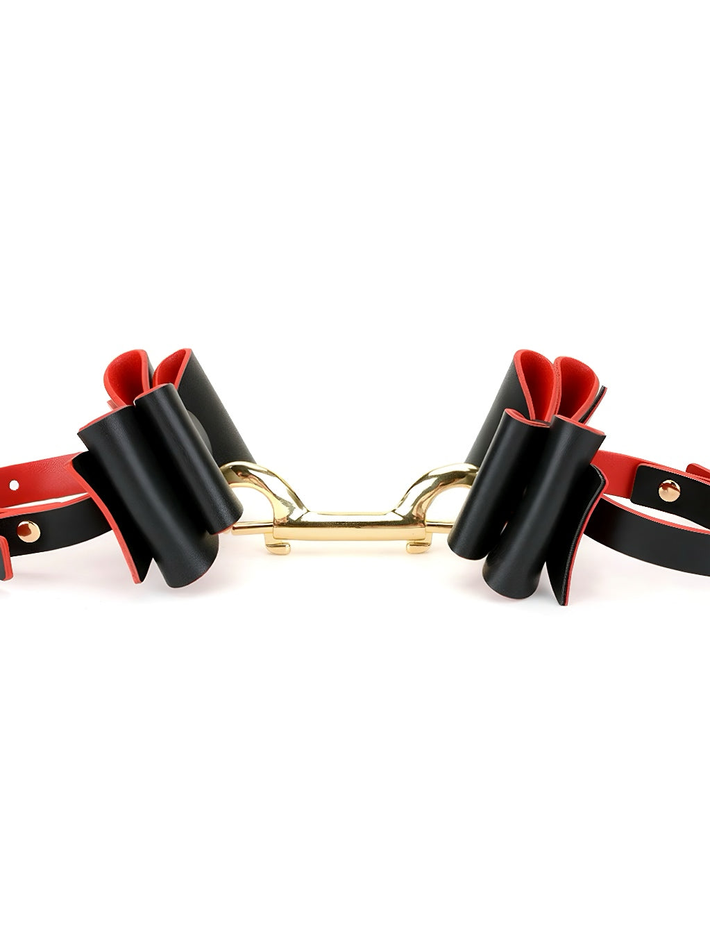 Remi Black/Red Wrist Cuffs