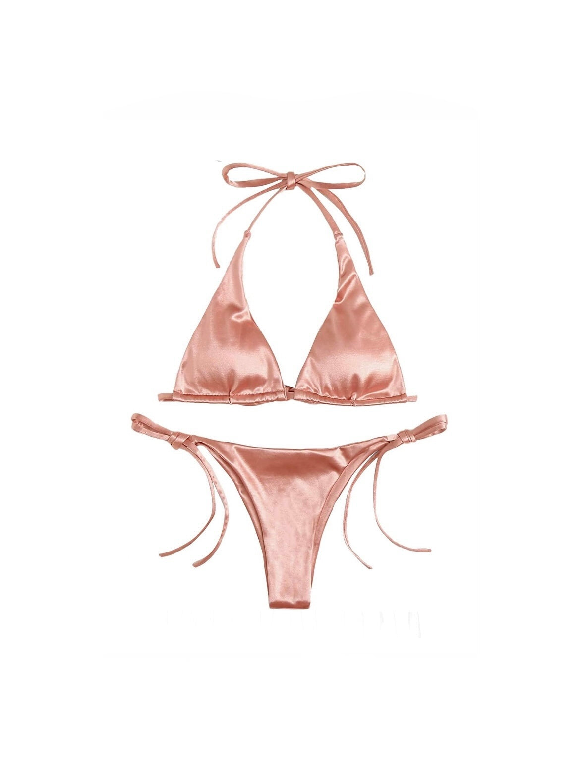 Stella Metallic Bikini Set - Pink