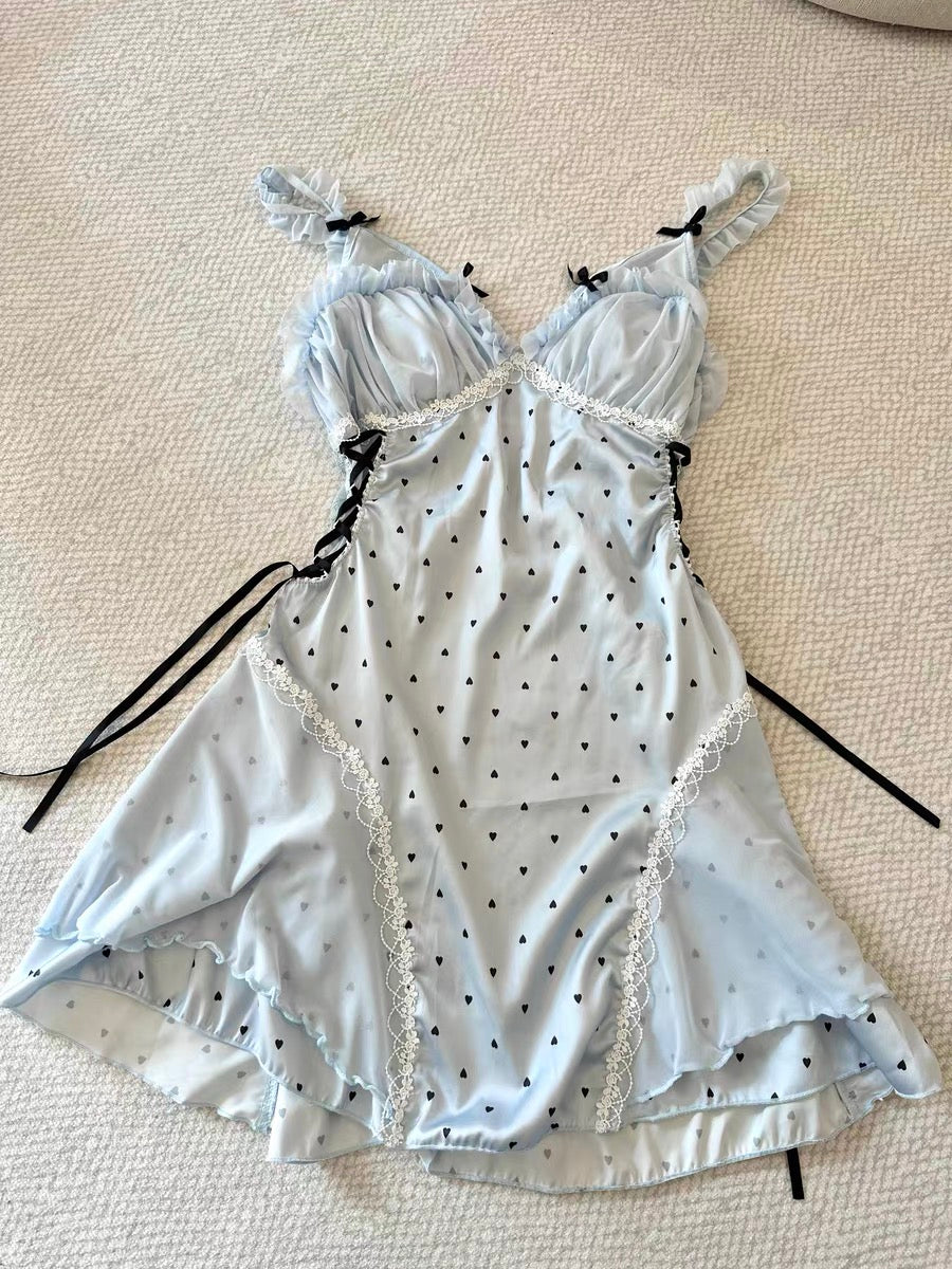 Naomi Sweetheart Nightie - Blue