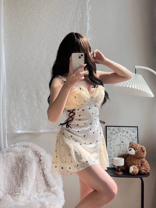 Naomi Sweetheart Nightie - Cream