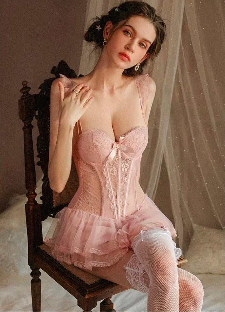 Luna Bustier Set - Pink