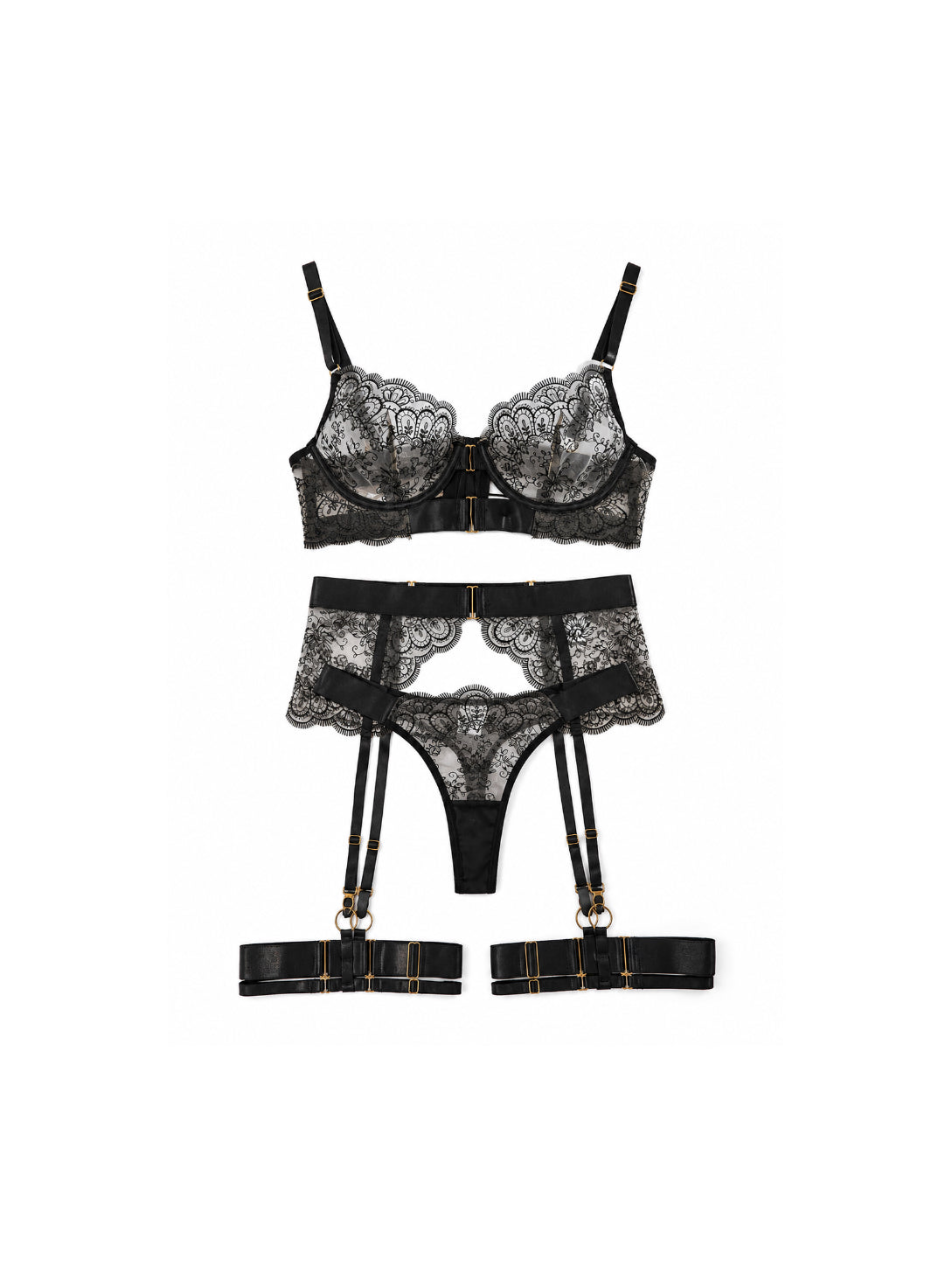Celeste Lingerie Set - Black