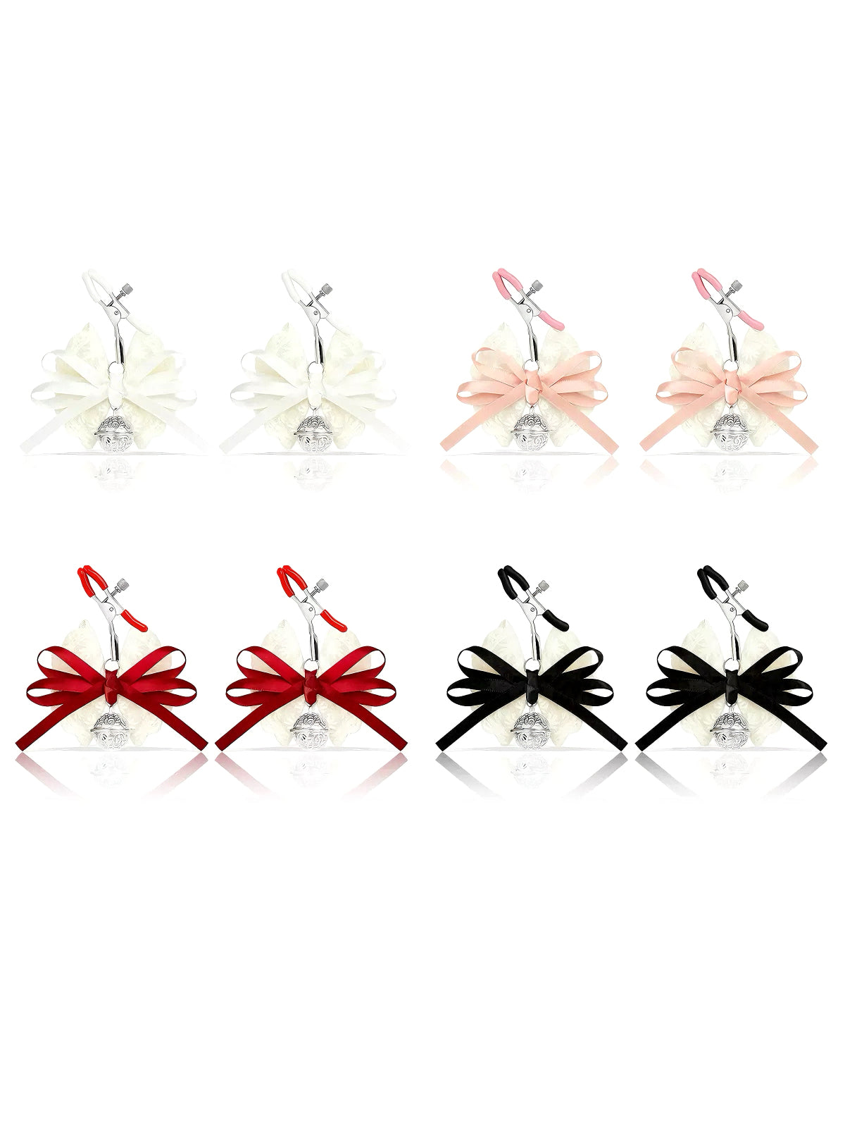 Rosalie Lace Nipple Clamps - Pink